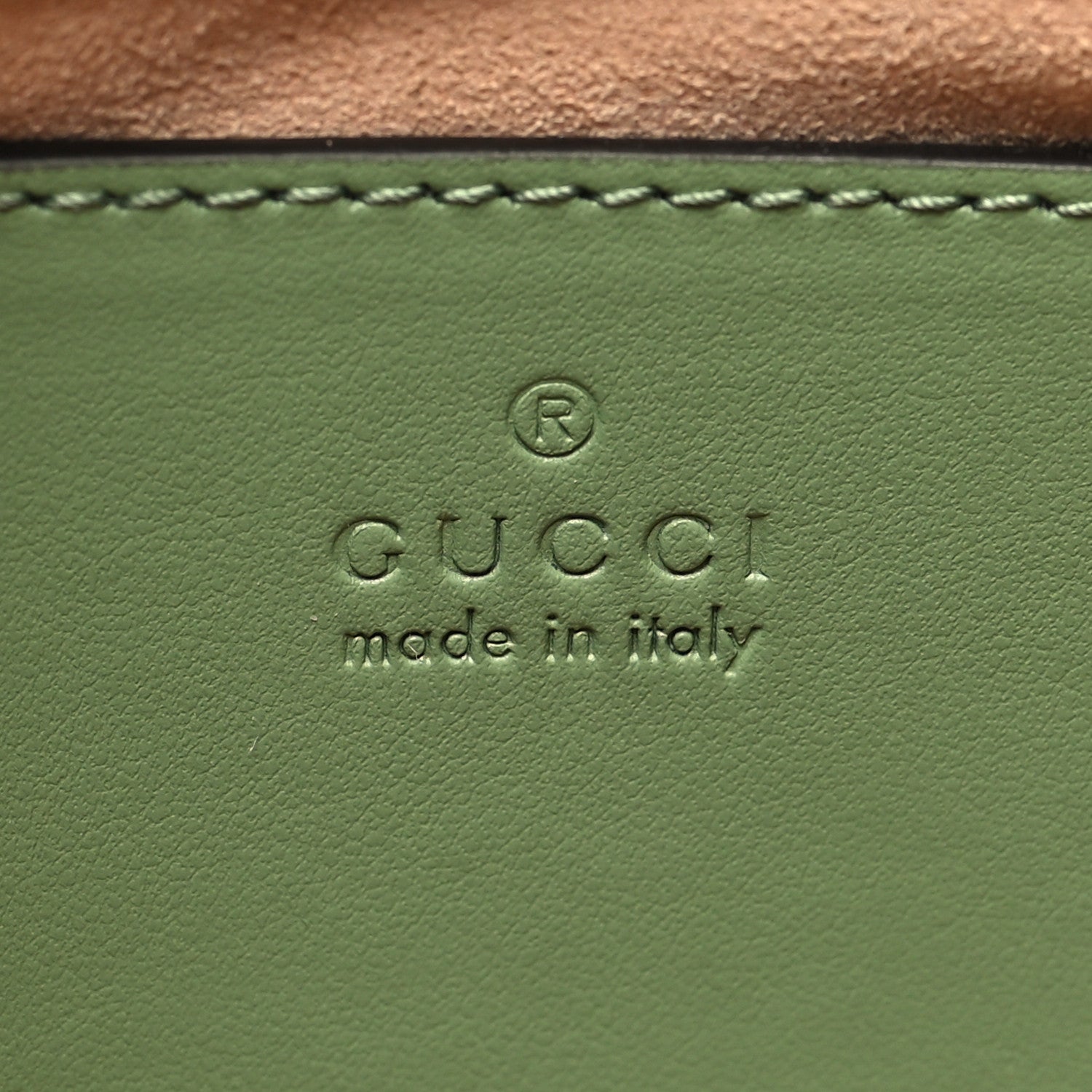 Gucci Calfskin Matelasse Chevron Small GG Marmont Chain Shoulder Bag Salamander Green 6 of 10