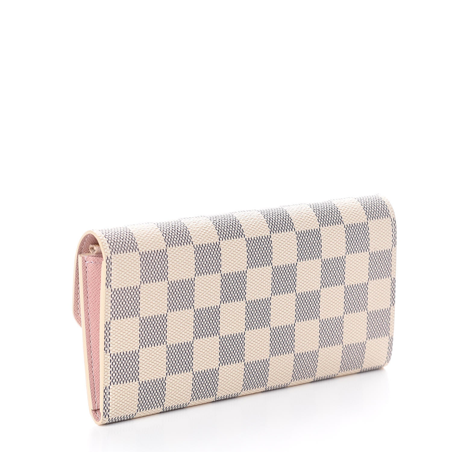 Louis Vuitton Damier Azur Emilie Wallet Rose Ballerine 3 of 6