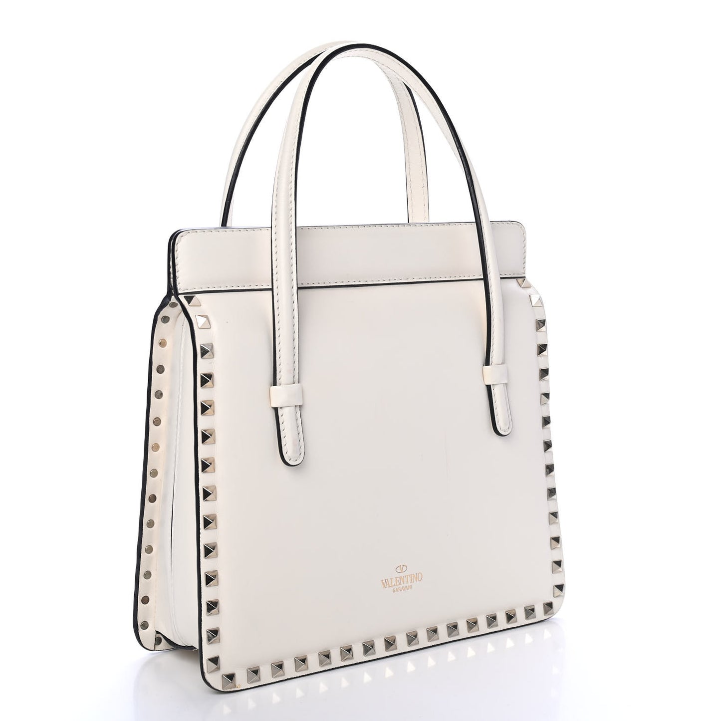 Vitello Rockstud Tote Ivory