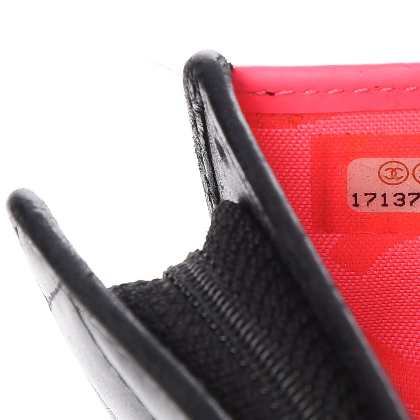 Calfskin Cambon Zipped Pocket Wallet Black