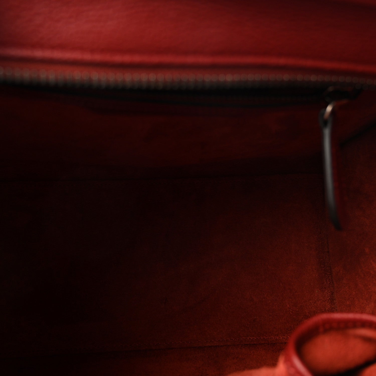 Celine Drummed Calfskin Micro Luggage Merlot 5 of 9