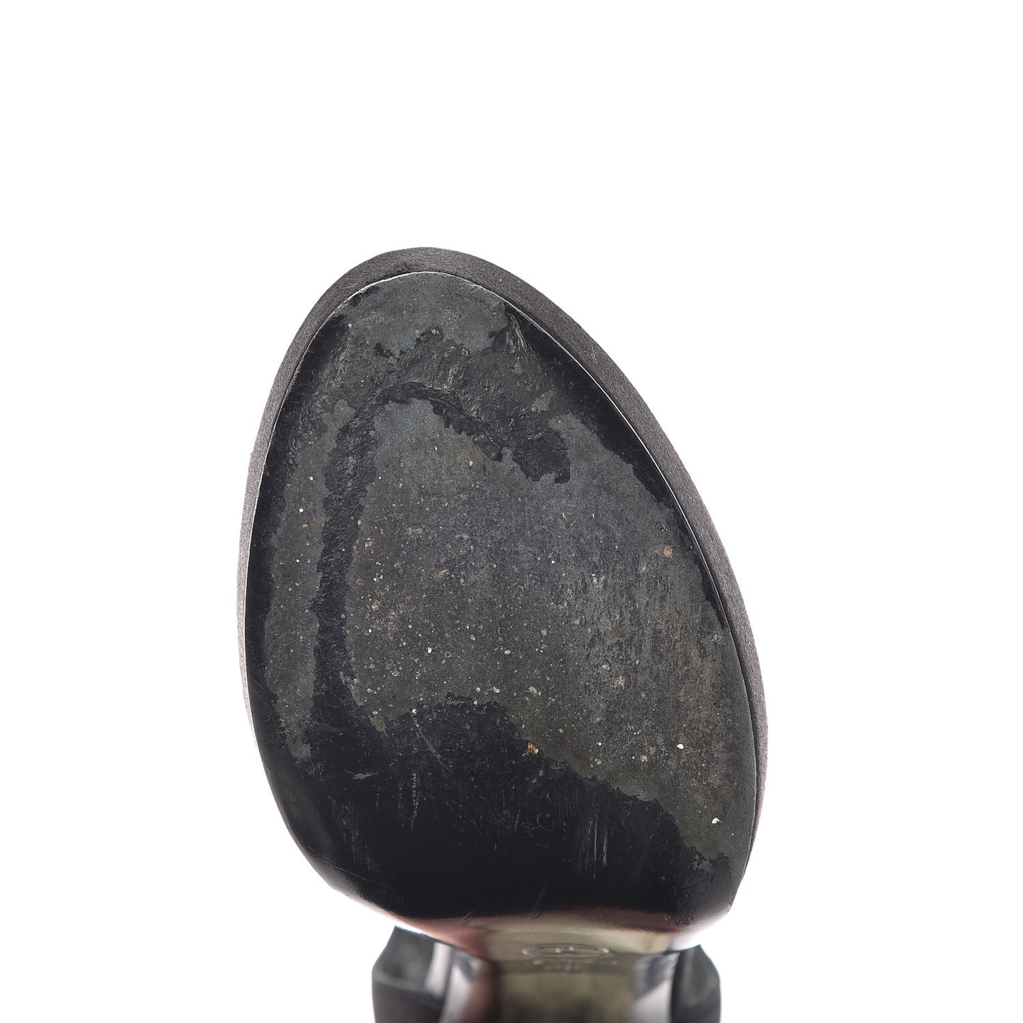 Satin Platform Open Toe Heels 39 Black