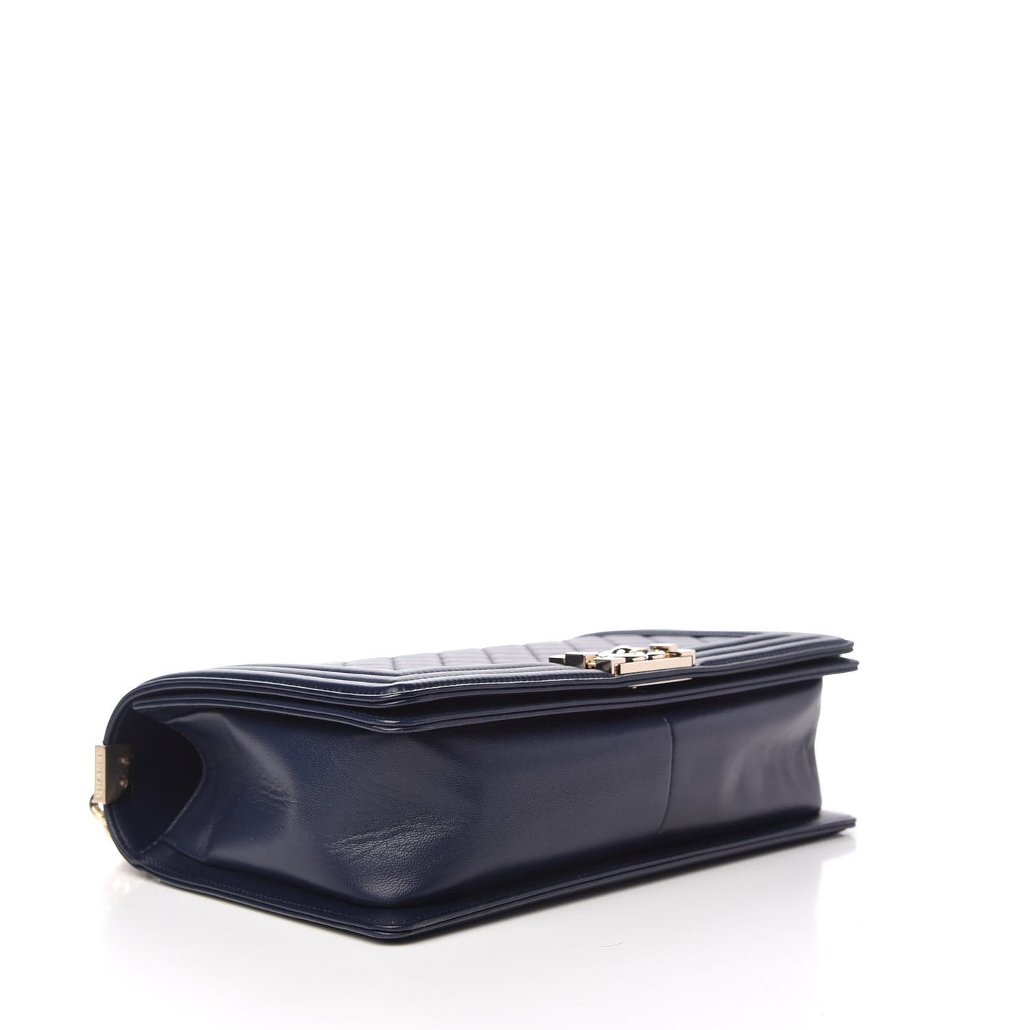 Lambskin Quilted New Medium Boy Flap Dark Navy Blue
