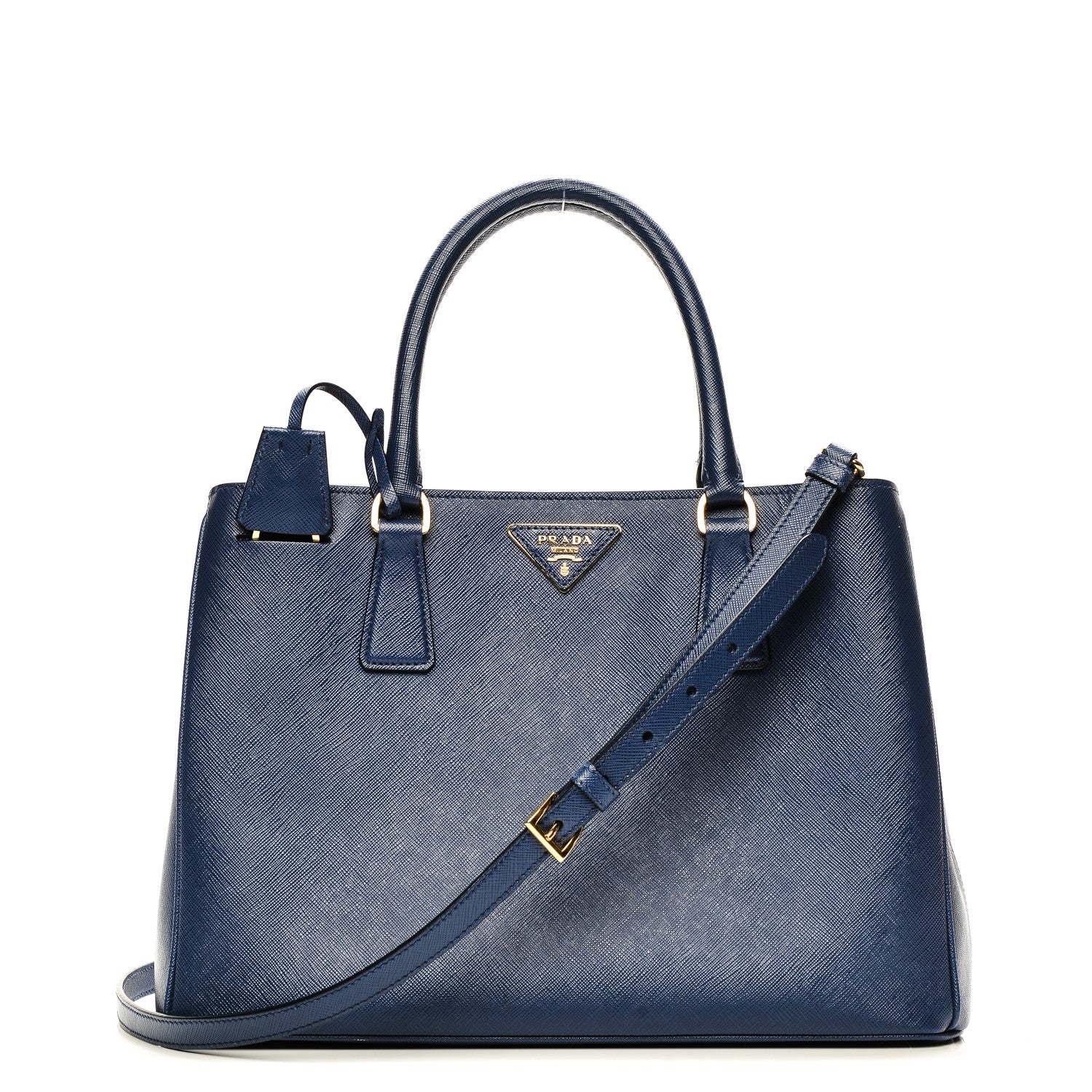 Prada Saffiano Lux Medium Tote Bluette 1 of 9