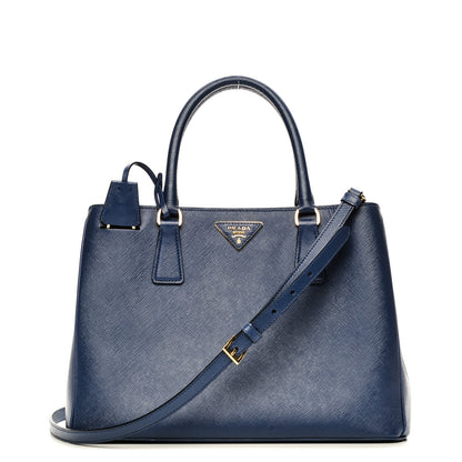 Prada Saffiano Lux Medium Tote Bluette 1 of 9