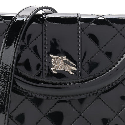 Burberry Patent Calfskin Quilted Mini Crossbody Bag Black 9 of 14