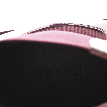Chanel Calfskin Cap Toe CC Short Boots 40.5 Burgundy 8 of 9