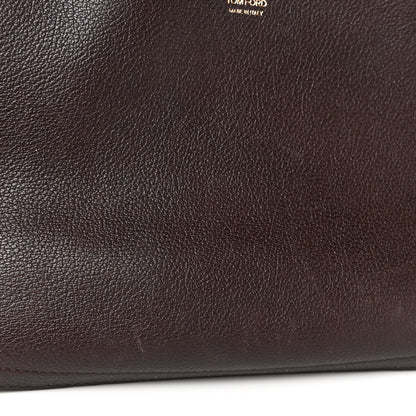 Tom Ford Pebbled Calfskin Large Jennifer Dark Brown 21 of 30