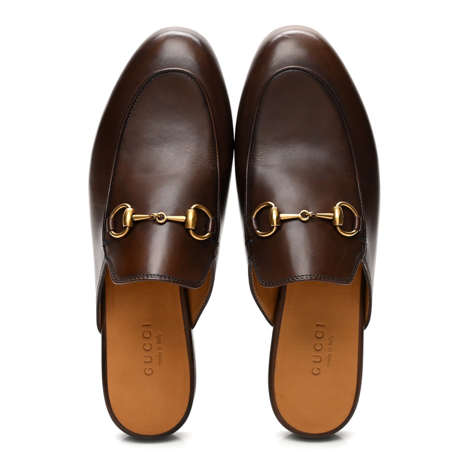 Gucci Calfskin Womens Princetown Slippers 35 Fondente Brown 5 of 10