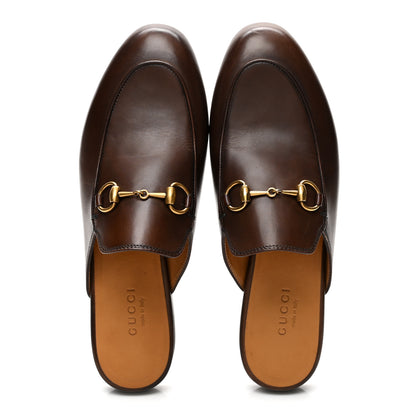 Gucci Calfskin Womens Princetown Slippers 35 Fondente Brown 5 of 10