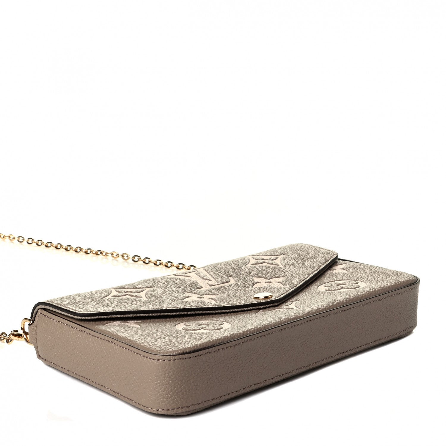 Louis Vuitton Empreinte Monogram Giant Felicie Pochette Tourterelle Creme 3 of 9