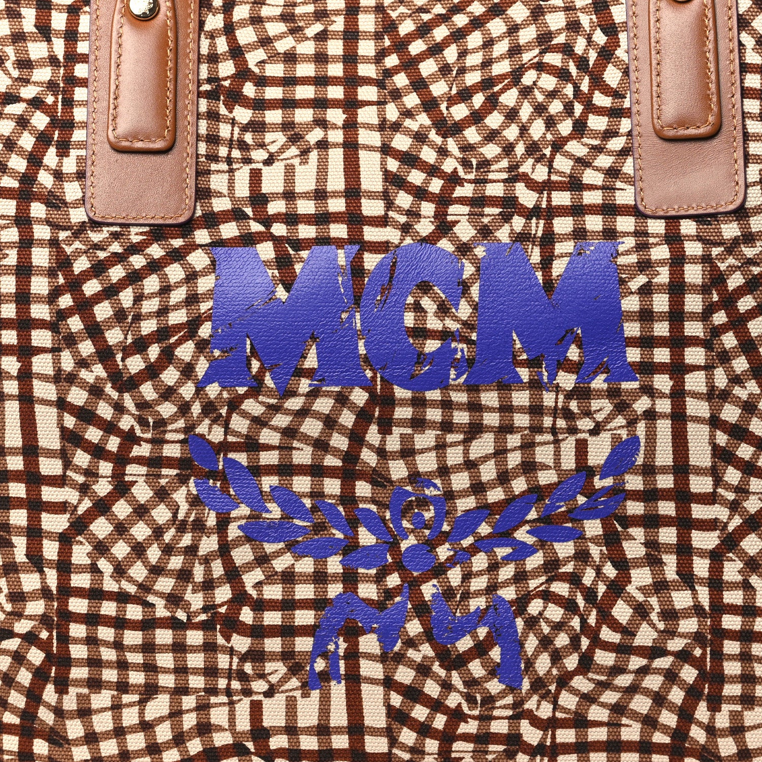 MCM Visetos Large Liz Reversible Shopper Tote Cognac 9 of 15