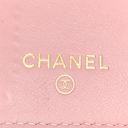 Chanel Caviar Quilted Studded CC Double Flap Wallet Light Pink 6 of 10