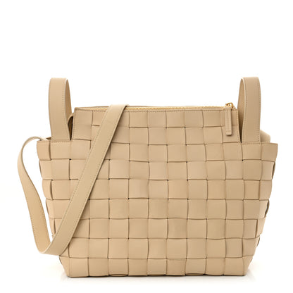 Bottega Veneta Lambskin Maxi Intrecciato Bowling Cassette Shoulder Bag Porridge 1 of 13