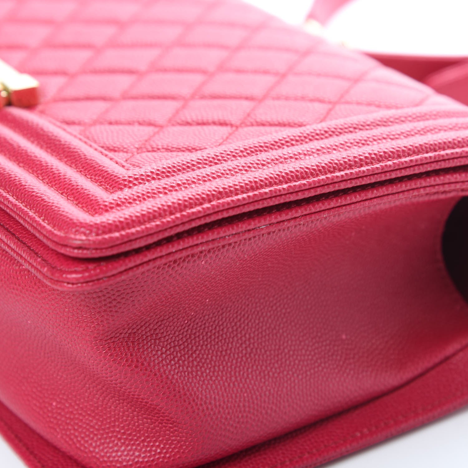 Chanel Caviar Quilted Medium Boy Flap Fuchsia 14 of 15