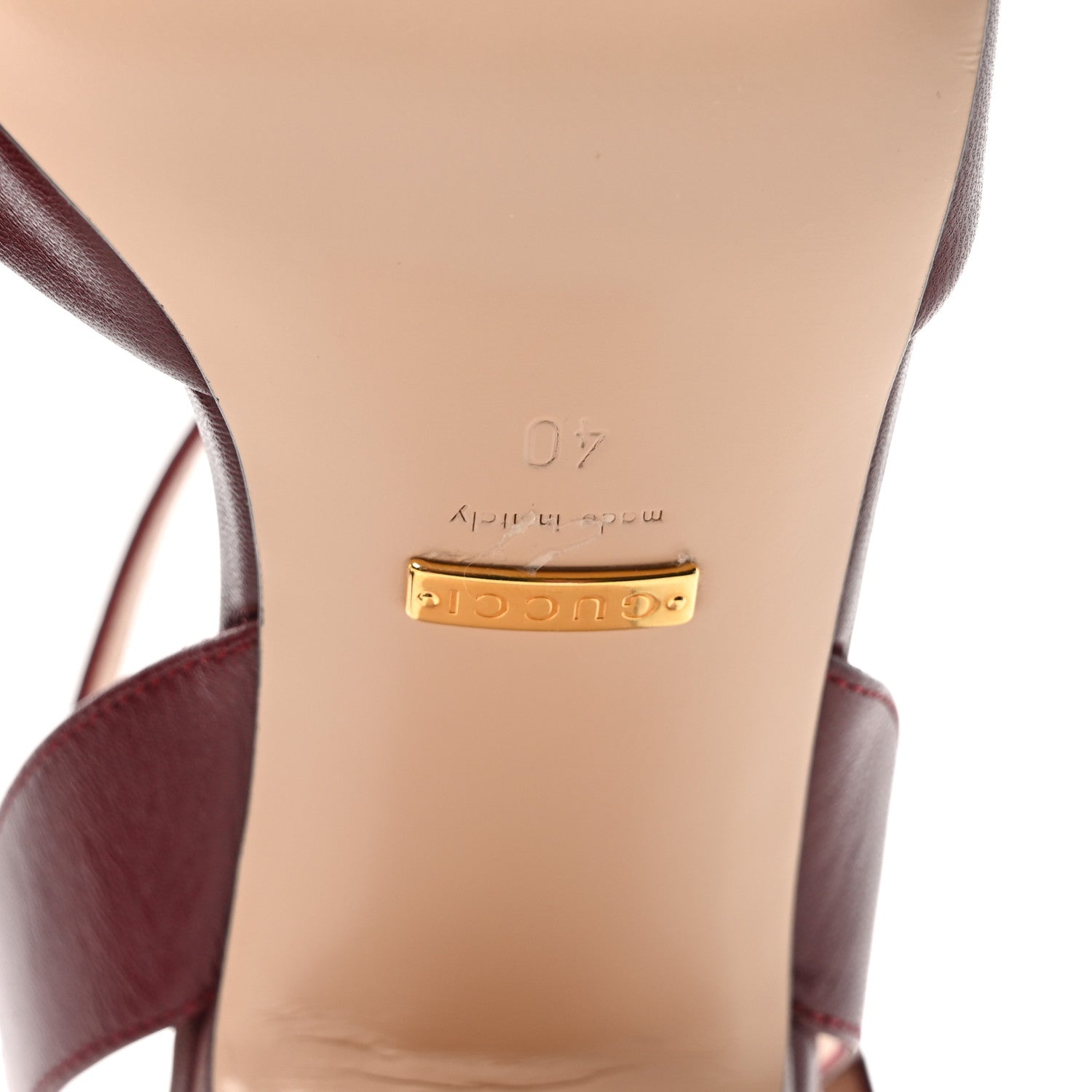 Gucci Malaga Kid Horsebit Cross Strap 95mm Sandals 40 Rossa Ancora 7 of 9