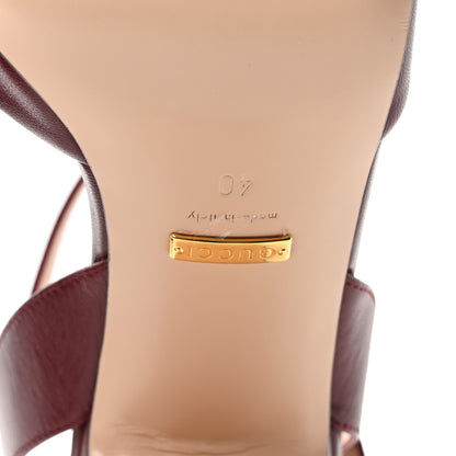 Gucci Malaga Kid Horsebit Cross Strap 95mm Sandals 40 Rossa Ancora 7 of 9