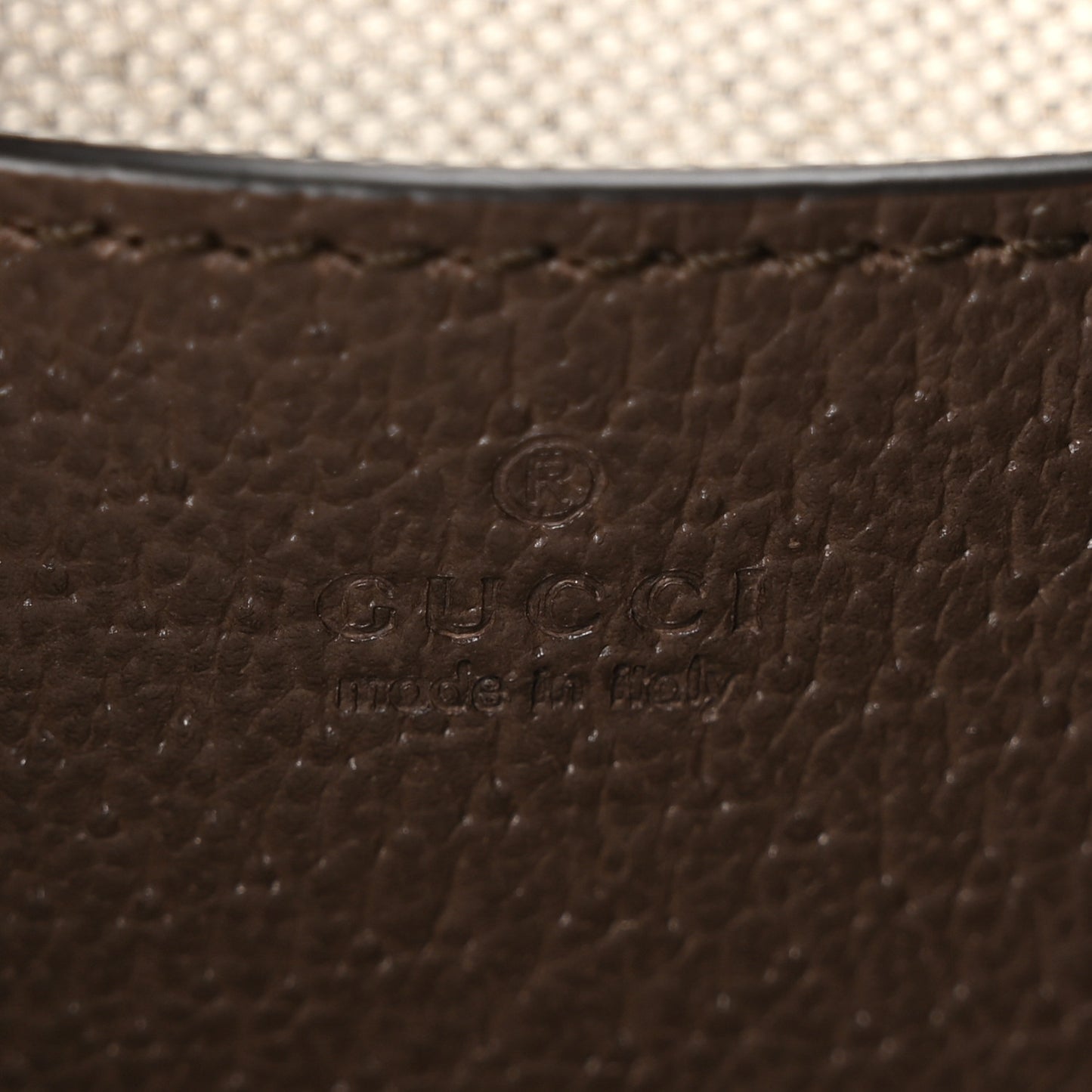 GG Supreme Monogram Textured Dollar Calfskin Mini Ophidia Chain Bag Beige Ebony