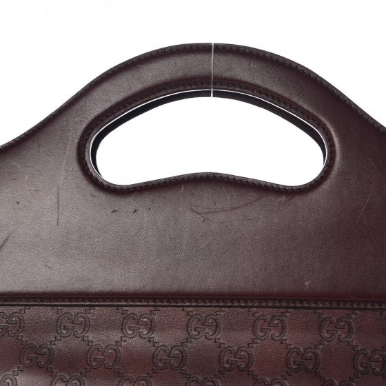 Gucci Guccissima Large Punch Top Handle Tote Dark Brown 10 of 15