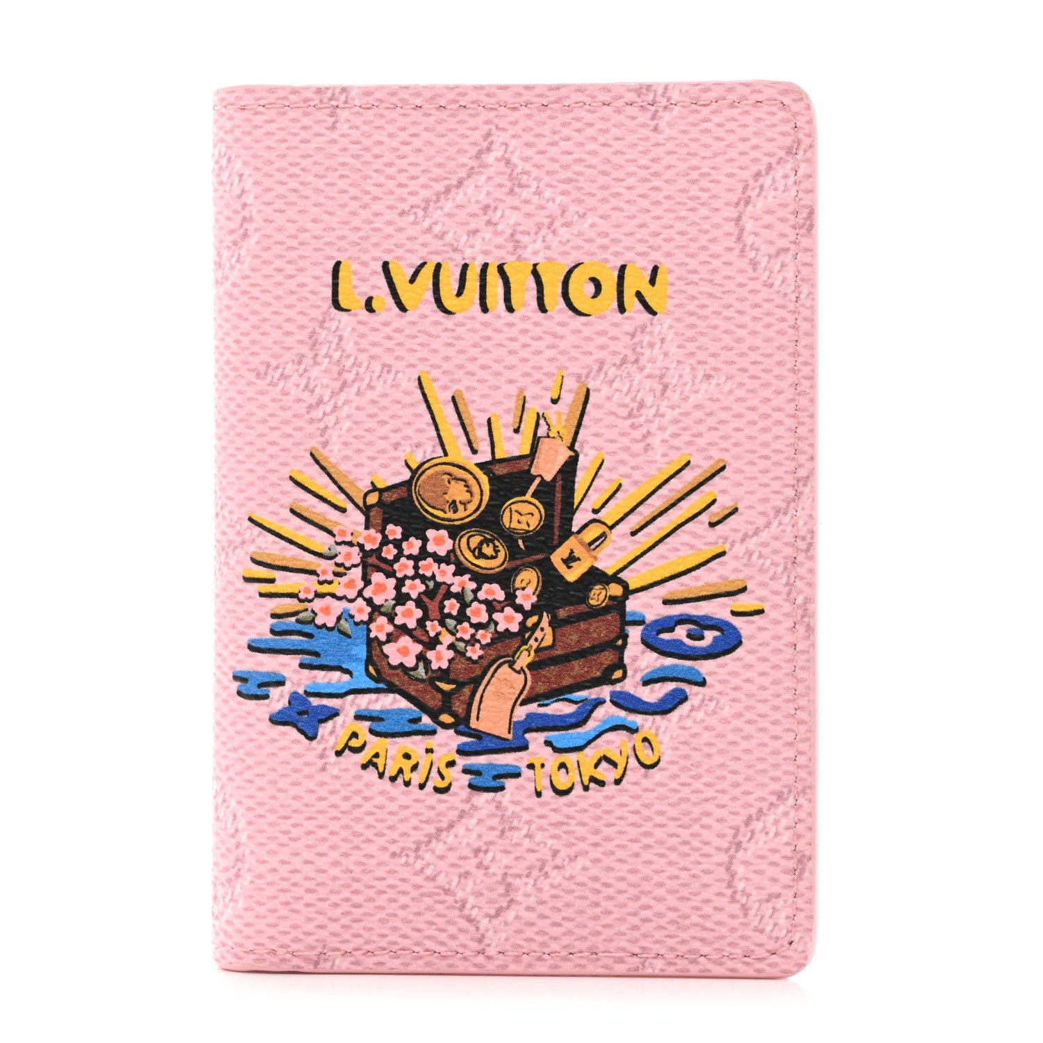 Louis Vuitton Monogram Paris Tokyo Pocket Organizer NM Pink 1 of 7