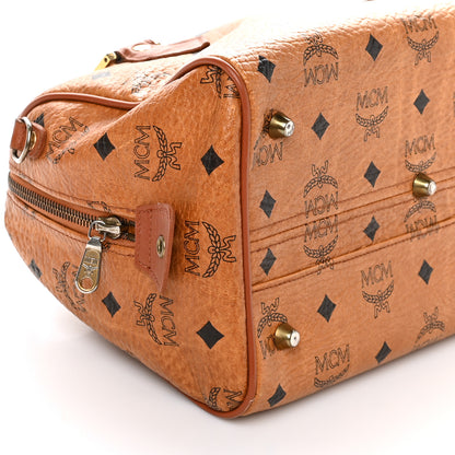 MCM Visetos Essential Boston Bag Cognac 7 of 9