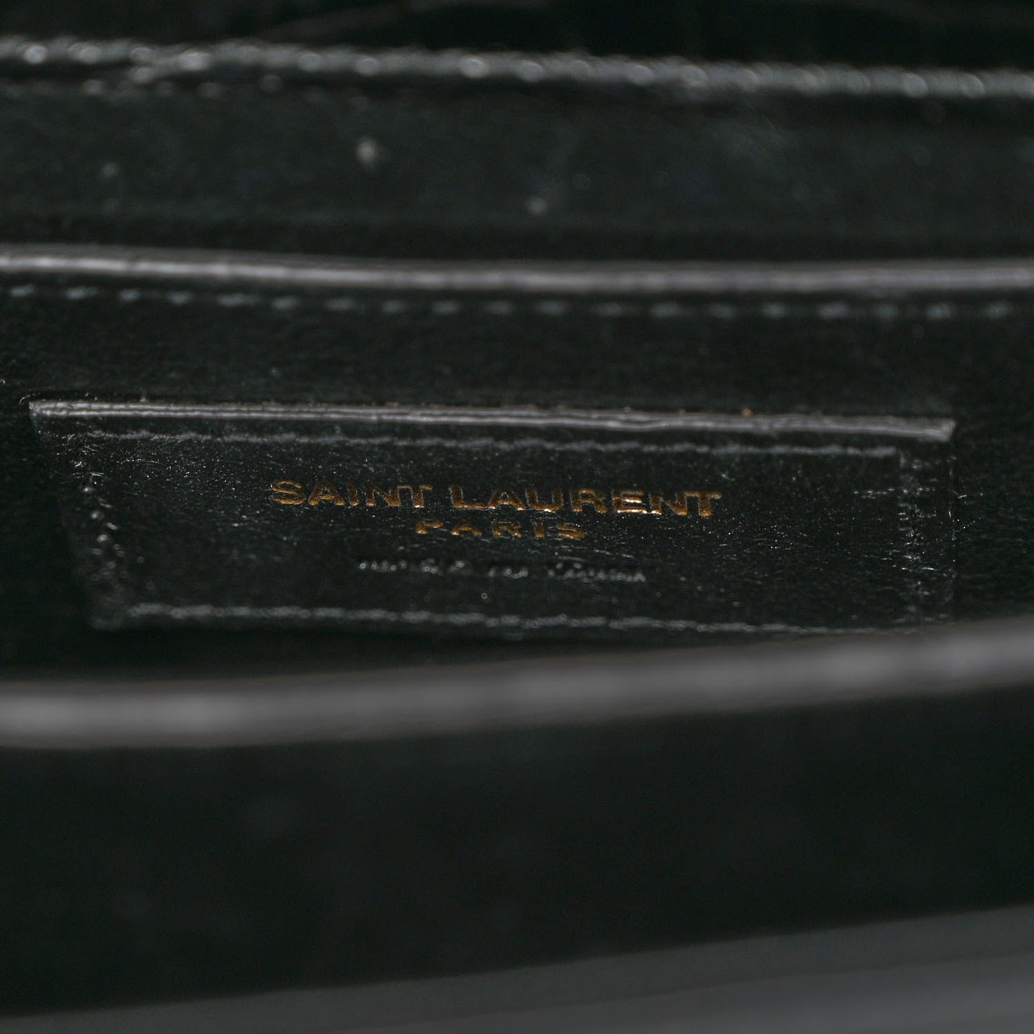 Saint Laurent Calfskin Crocodile Embossed Mini Classic Monogram Cassandra Top Handle Black 6 of 12
