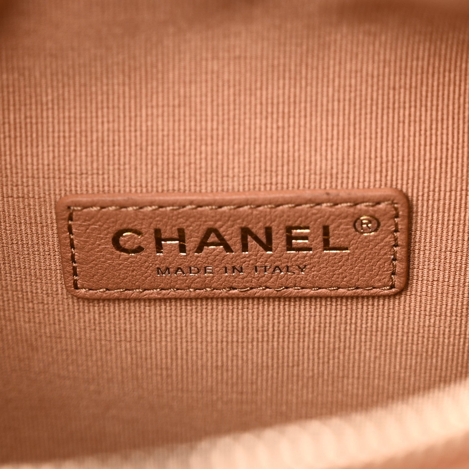 Chanel Shiny Crumpled Lambskin Quilted Medium Preppy Pocket Camera Case Brown 5 of 9