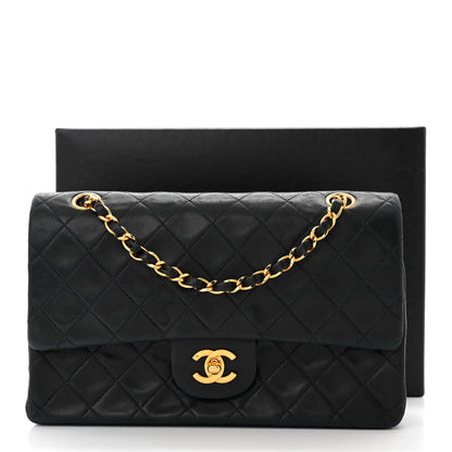 Chanel Lambskin Quilted Medium Double Flap Black 13 of 13