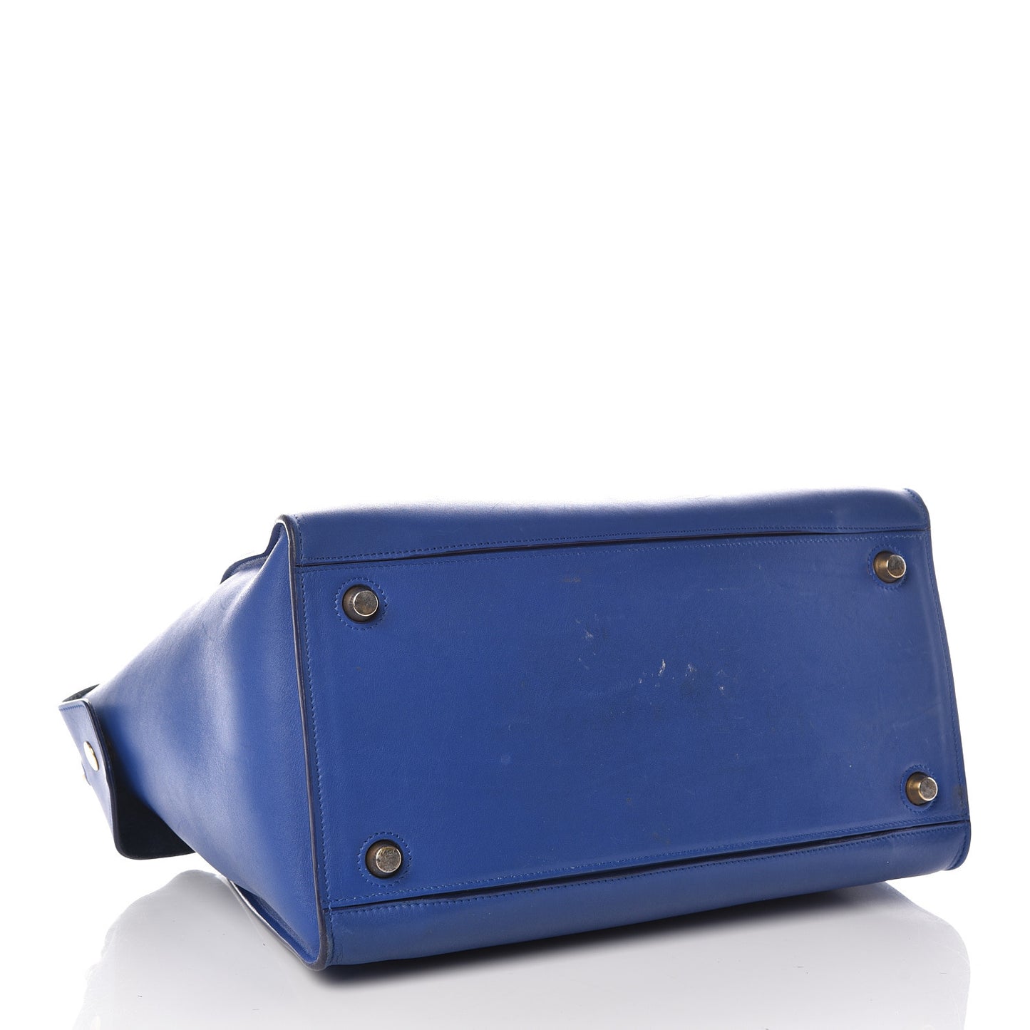 Smooth Calfskin Small Ring Bag Indigo