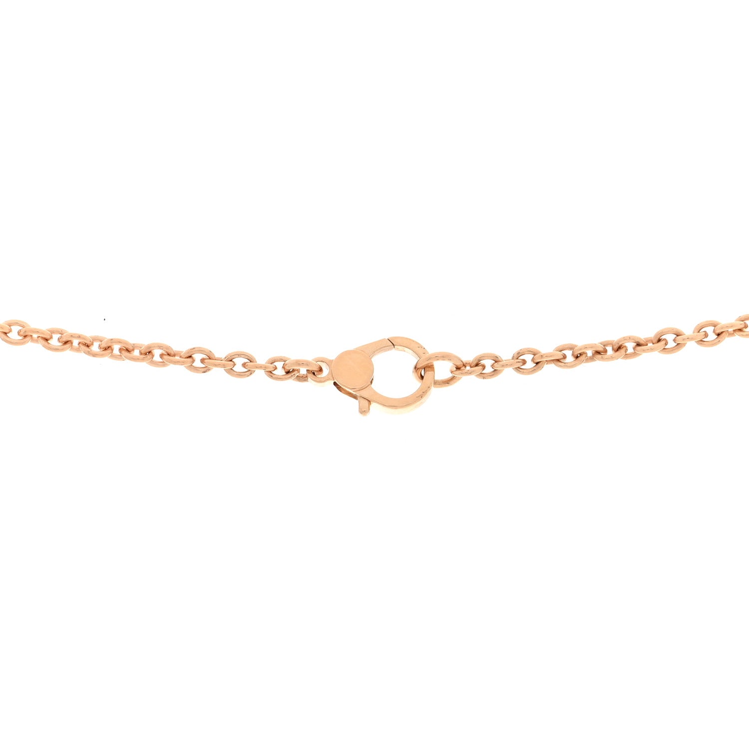 Hermes 18K Rose Gold Diamond Finesse Lariat Necklace 5 of 6