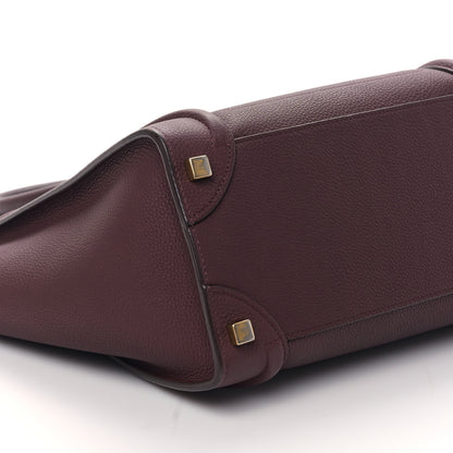 Celine Drummed Calfskin Micro Luggage Light Burgundy 6 of 7