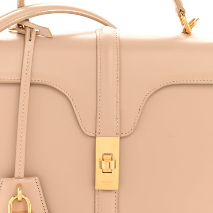 Celine Satinated Calfskin Small 16 Top Handle Bag Nude 11 of 16
