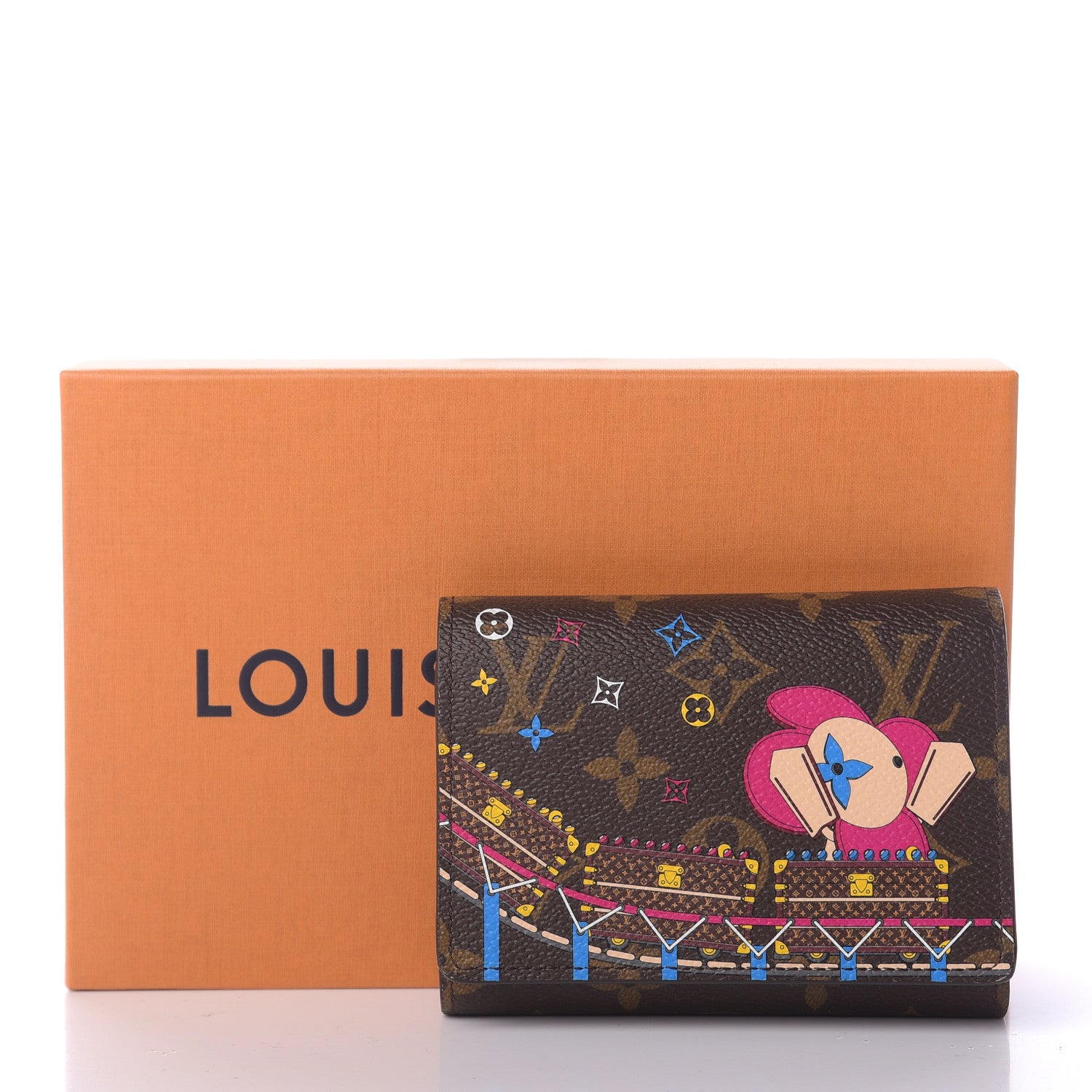 Louis Vuitton Monogram 2020 Christmas Animation Roller Coaster Victorine Wallet Pivoine 7 of 7