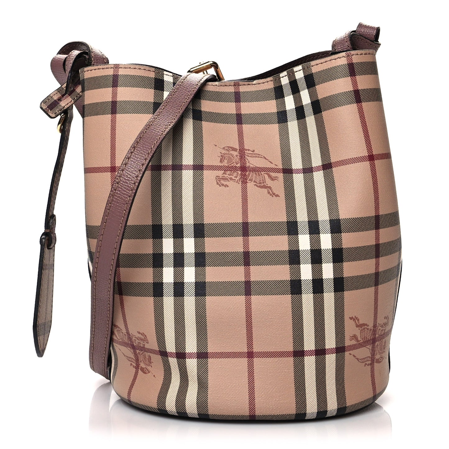 Haymarket Check Colours Small Lorne Bucket Crossbody Elderberry