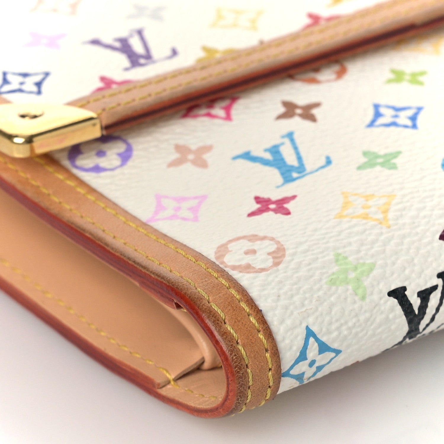 Louis Vuitton Monogram Multicolor Porte Tresor International Wallet White 8 of 10