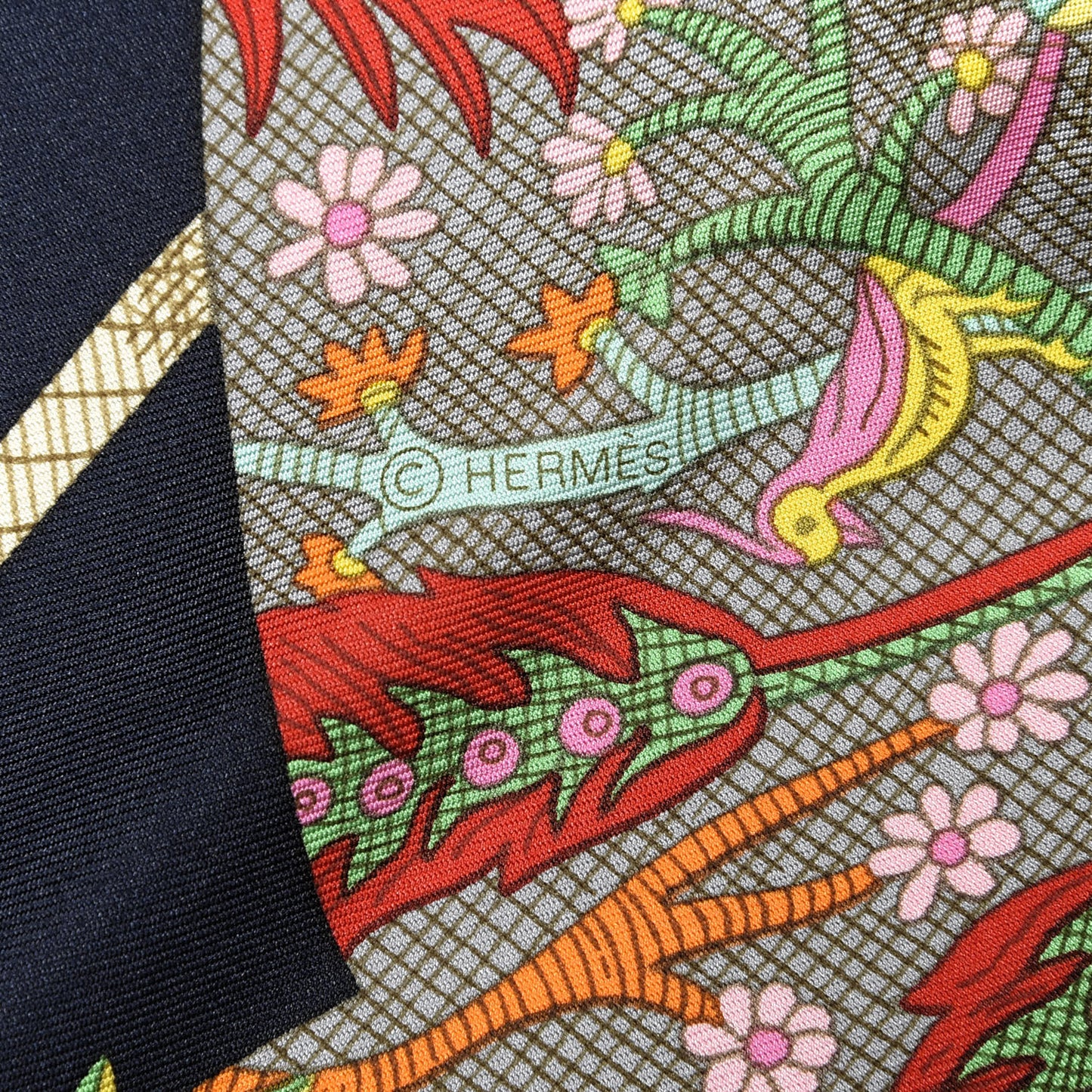 Silk Acte III Scene I La Clairiere Shawl 90 Marine Orange Vert