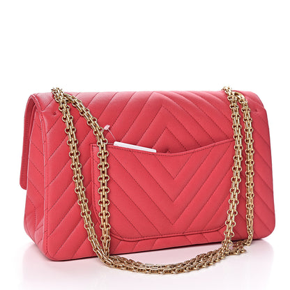 Chanel Sheepskin Chevron Quilted 2.55 Reissue 226 Flap Dark Pink 3 of 10