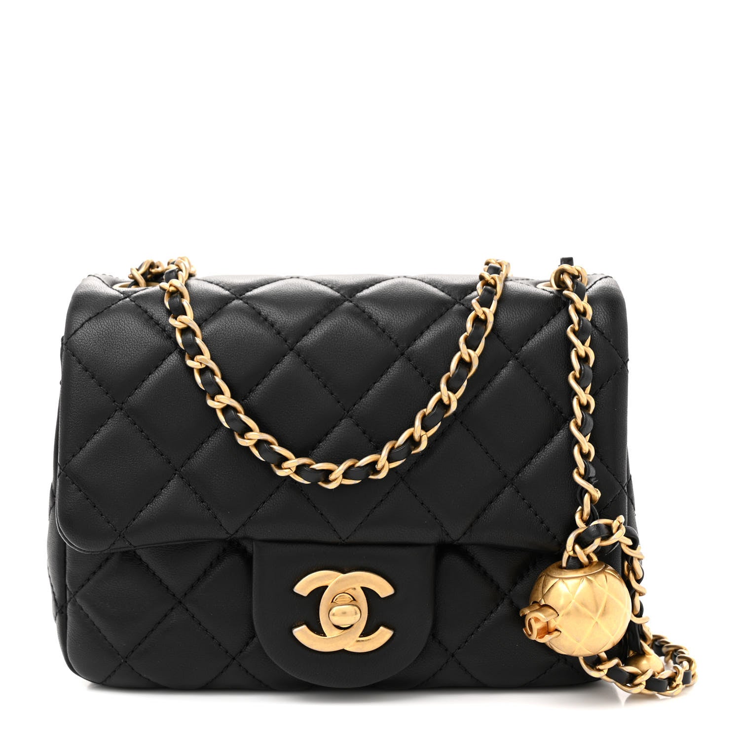 Chanel Lambskin Quilted Mini Pearl Crush Flap Black 1 of 10