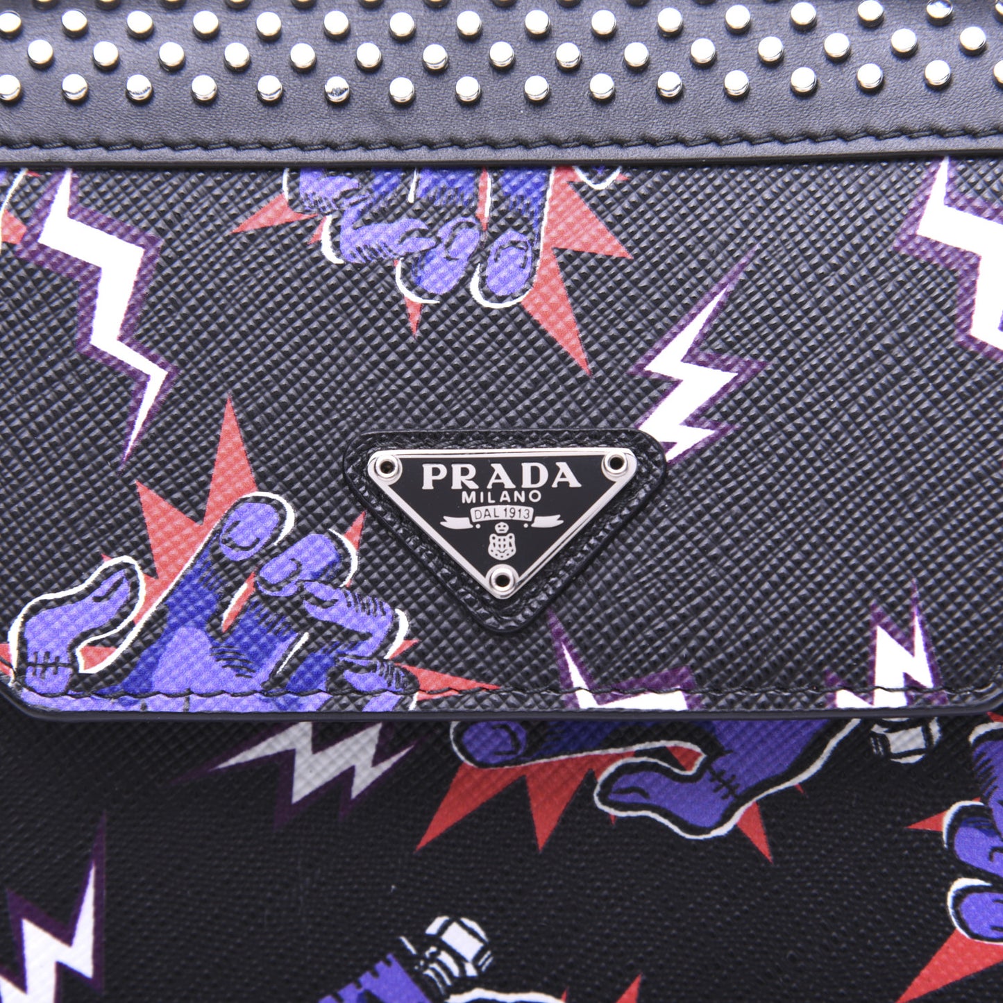 X UNIVERSAL STUDIOS Saffiano Frankenstein Hand Print Smartphone Case Bag Viola