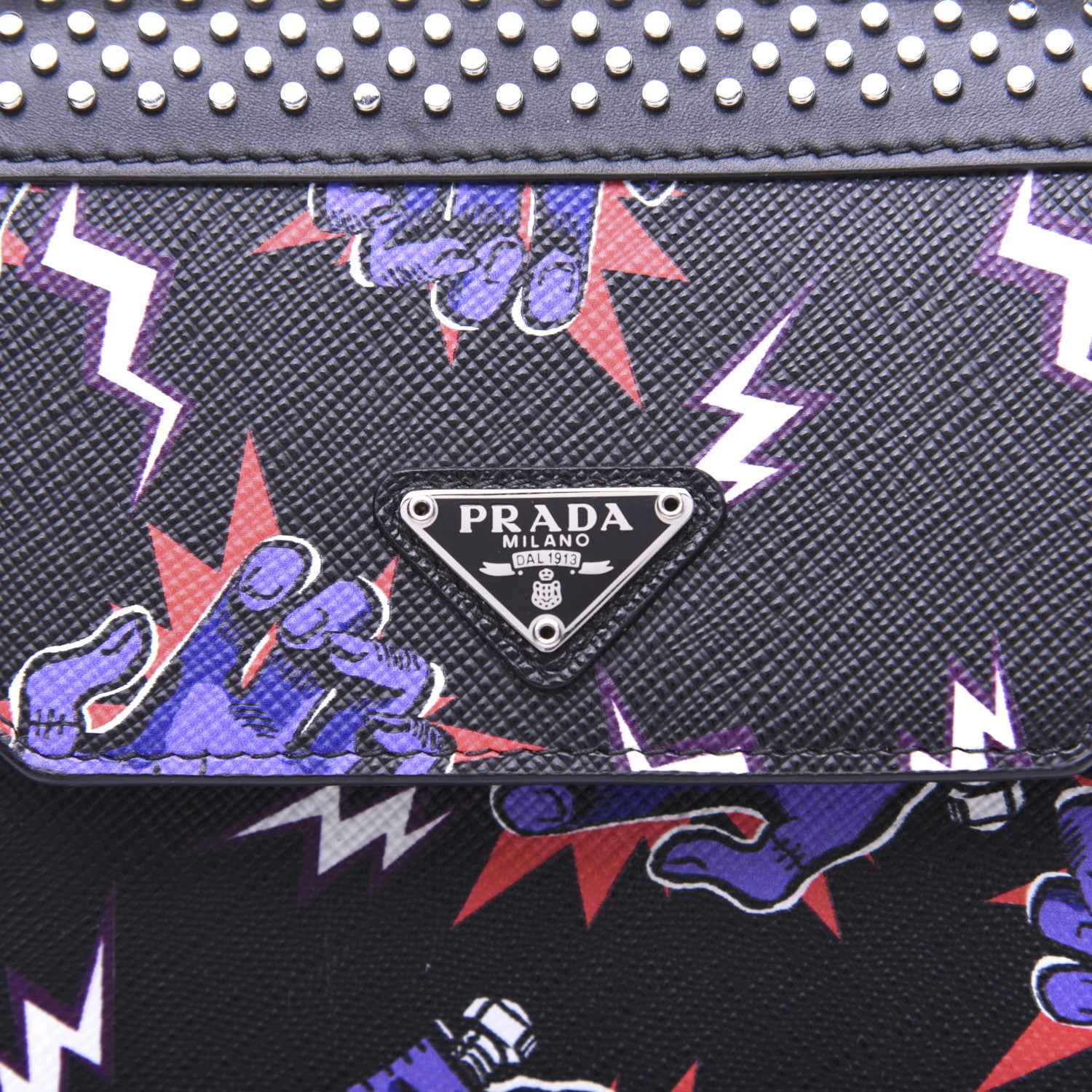 Prada X UNIVERSAL STUDIOS Saffiano Frankenstein Hand Print Smartphone Case Bag Viola 10 of 13