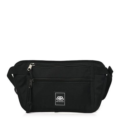 Balenciaga Sustainable Casual Nylon Weekend Belt Wallet Black 1 of 10
