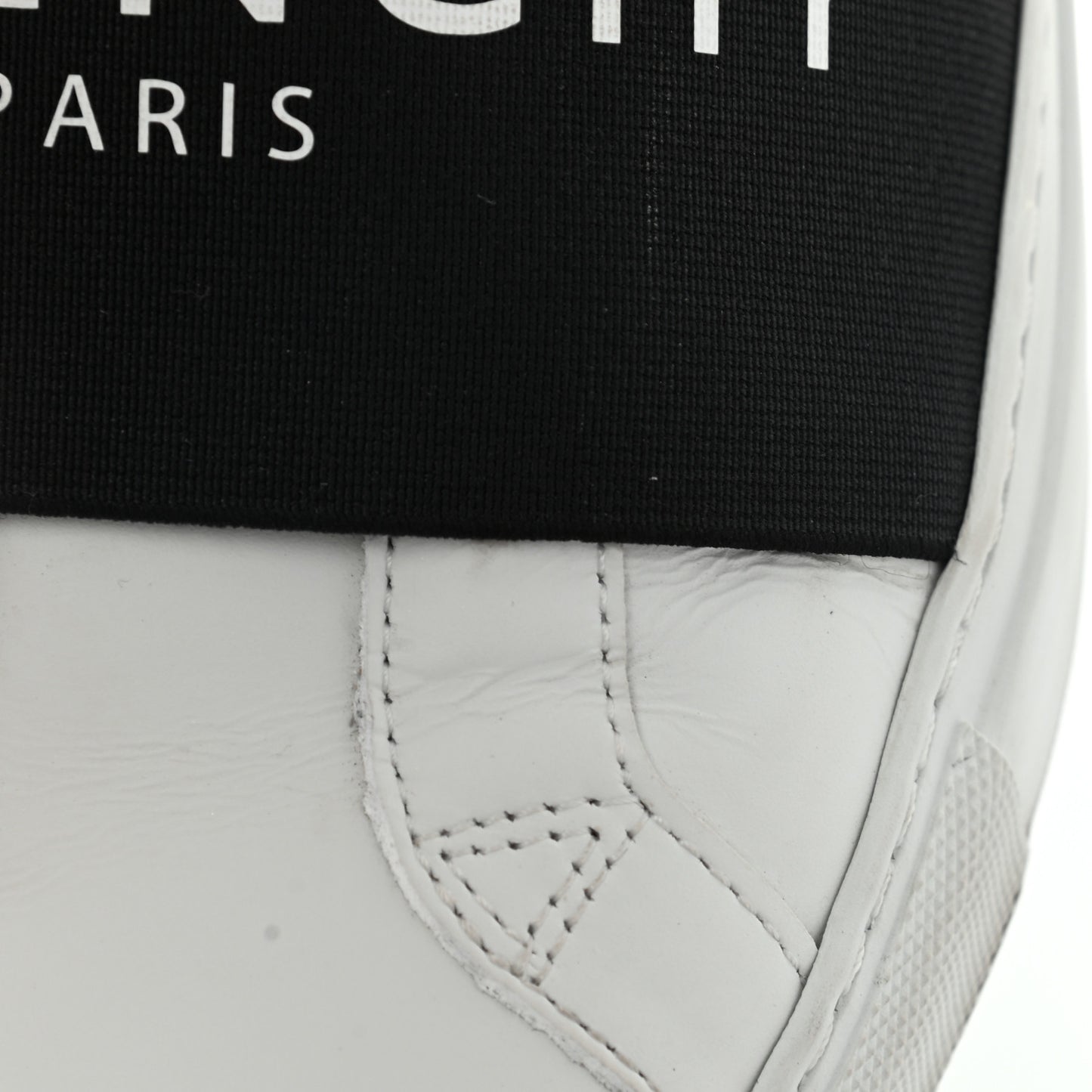 Calfskin Band Logo Womens Urban Street Sneakers 39 White Black