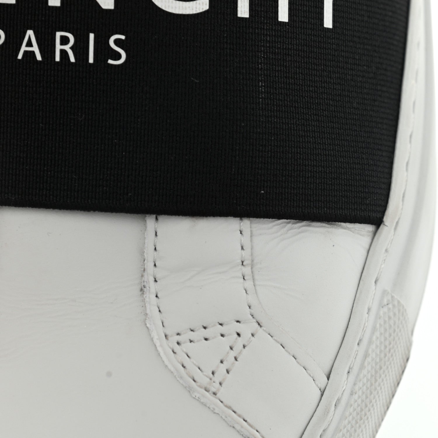 Givenchy Calfskin Band Logo Womens Urban Street Sneakers 39 White Black 10 of 12