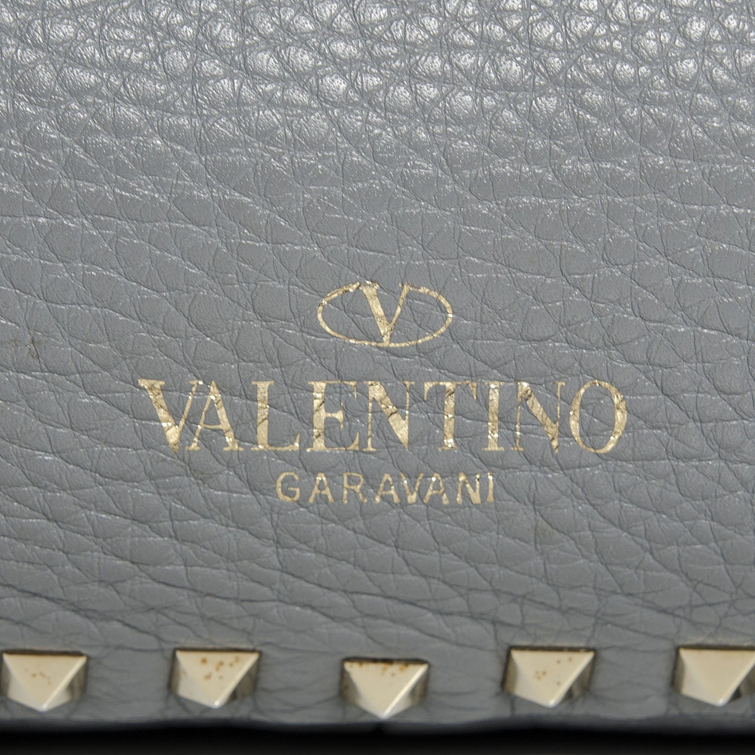 Valentino Garavani Grained Calfskin Medium Rockstud Reversible Tote Dark Rose Grey 7 of 8