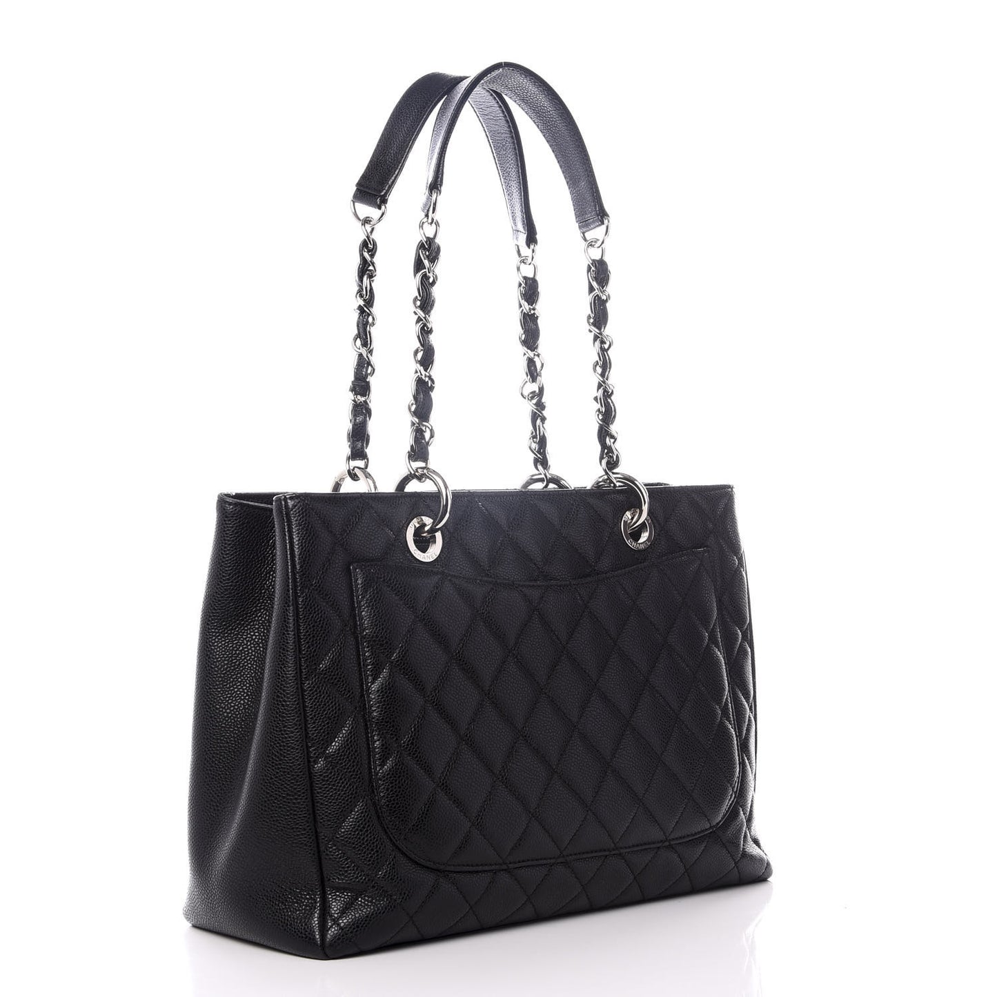 Caviar Quilted Grand Shopping Tote GST Black