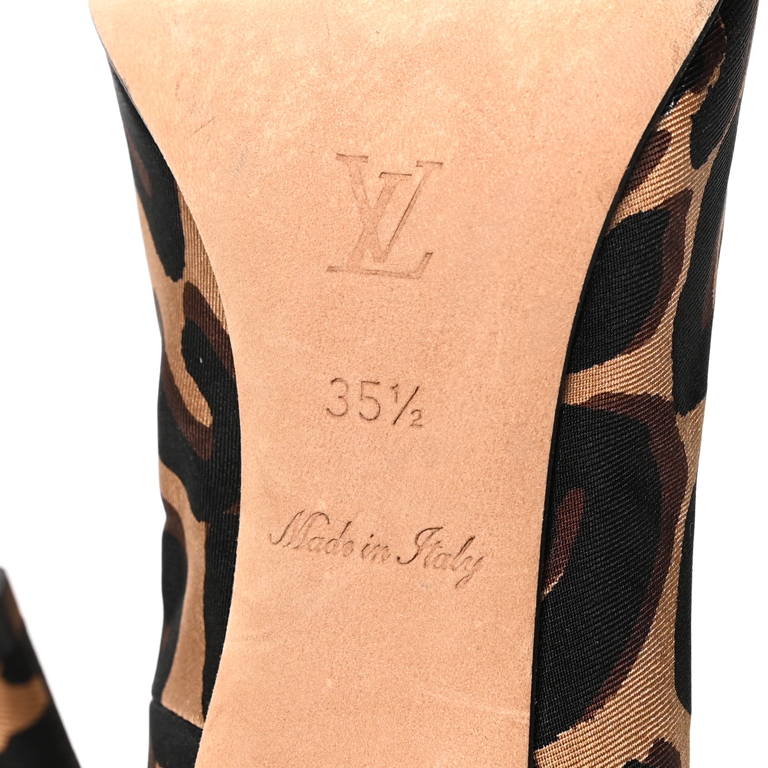 Louis Vuitton Silk Leopard Print Eyeline Pumps 35.5 7 of 8
