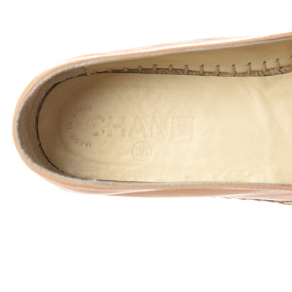 Chanel Lambskin CC Espadrilles 39 Beige Black 6 of 10