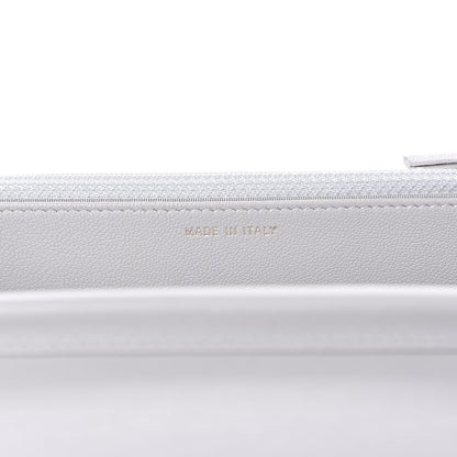 Chanel Grained Calfskin Quilted CC Box Wallet On Chain WOC Grey 7 of 12