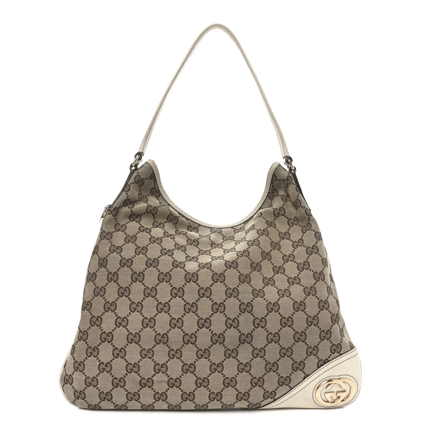 Gucci Monogram Medium New Britt Hobo Off White 1 of 10
