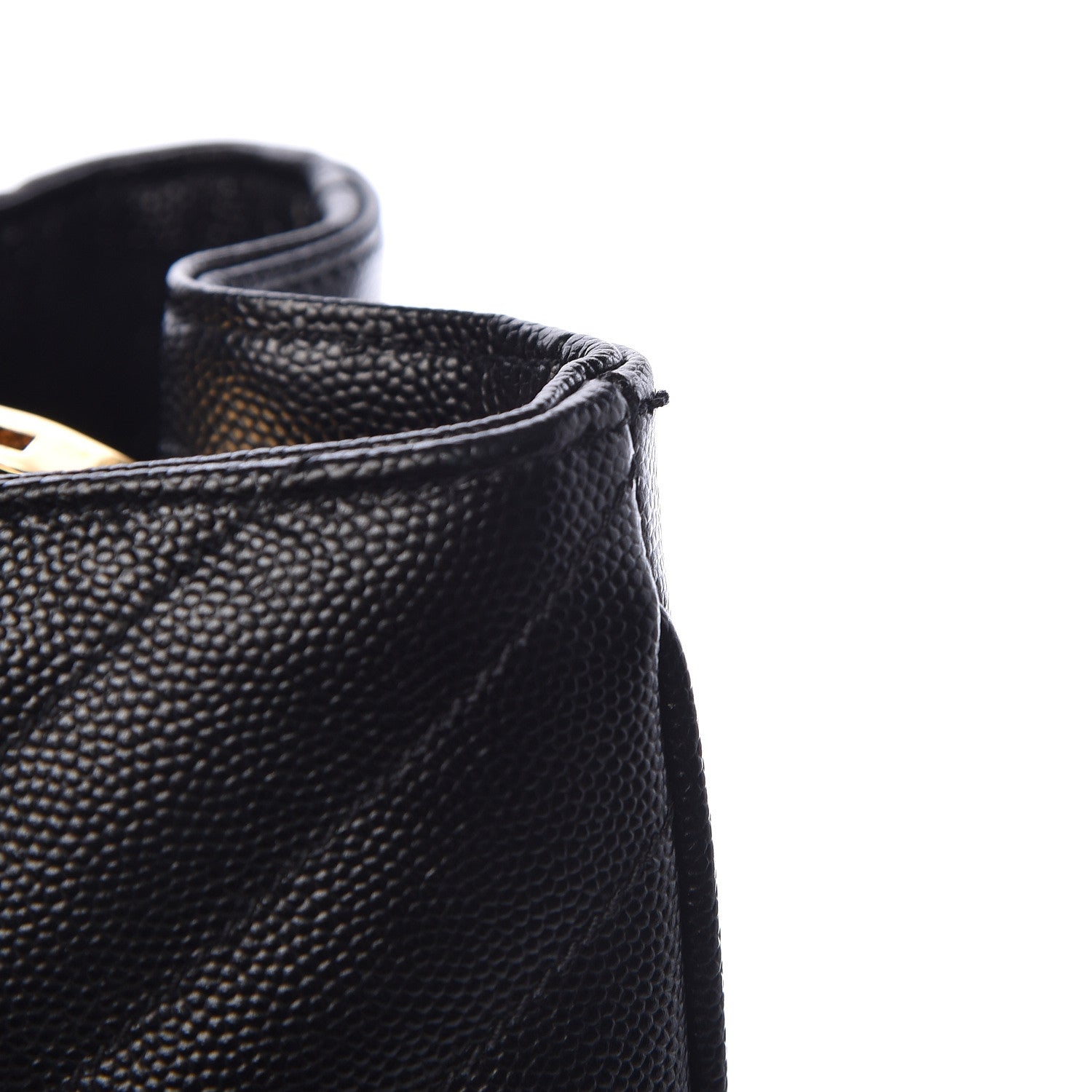 Saint Laurent Grain De Poudre Matelasse Chevron Monogram Shopping Bag Black 11 of 12